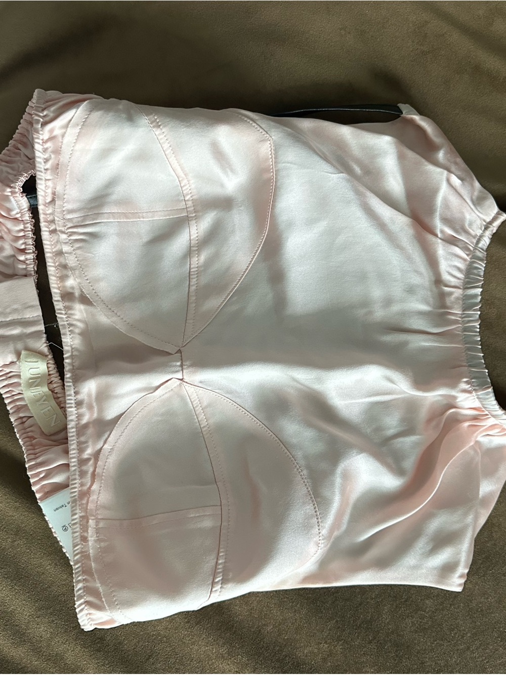 Light Pink Silk Chemise with Built-In Cups